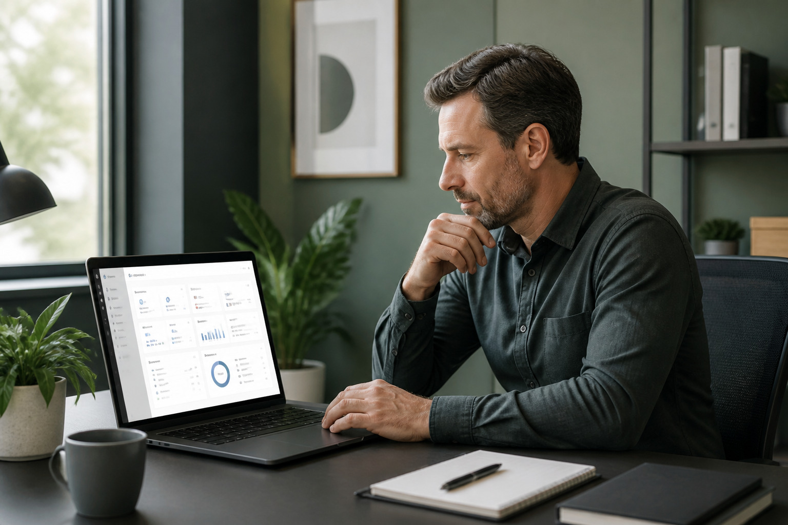 An Australian small business owner reviewing Microsoft Purview settings, focusing on how to enable microsoft 365 audit logging for small business.