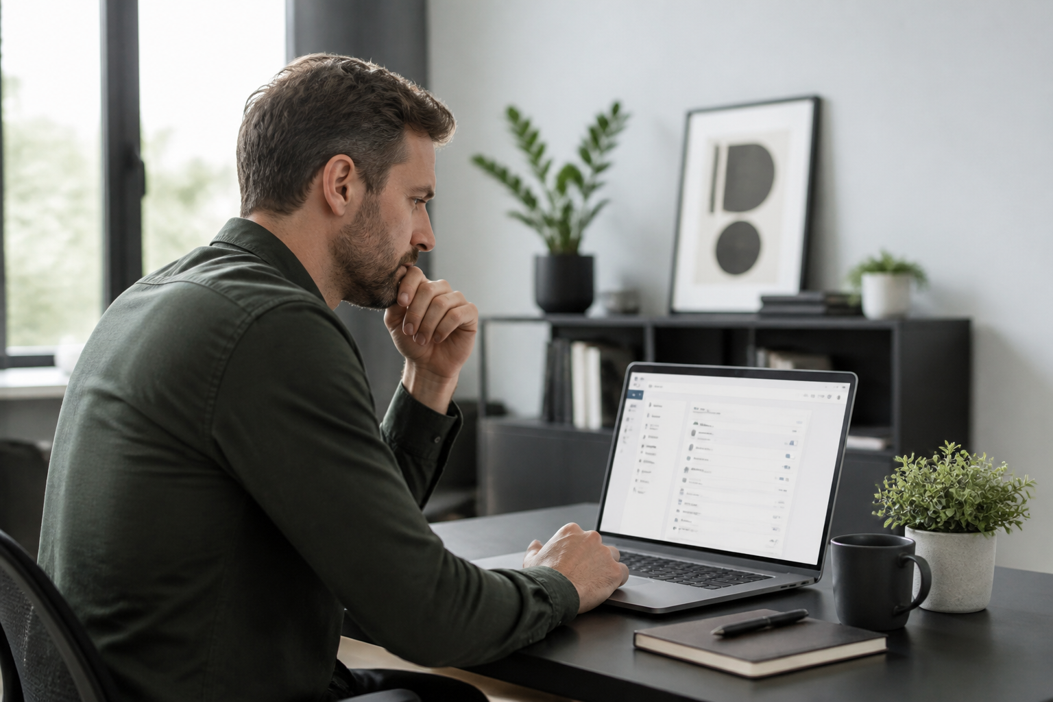 A person reviewing Google Admin console settings to improve Google Workspace security audit for small business.